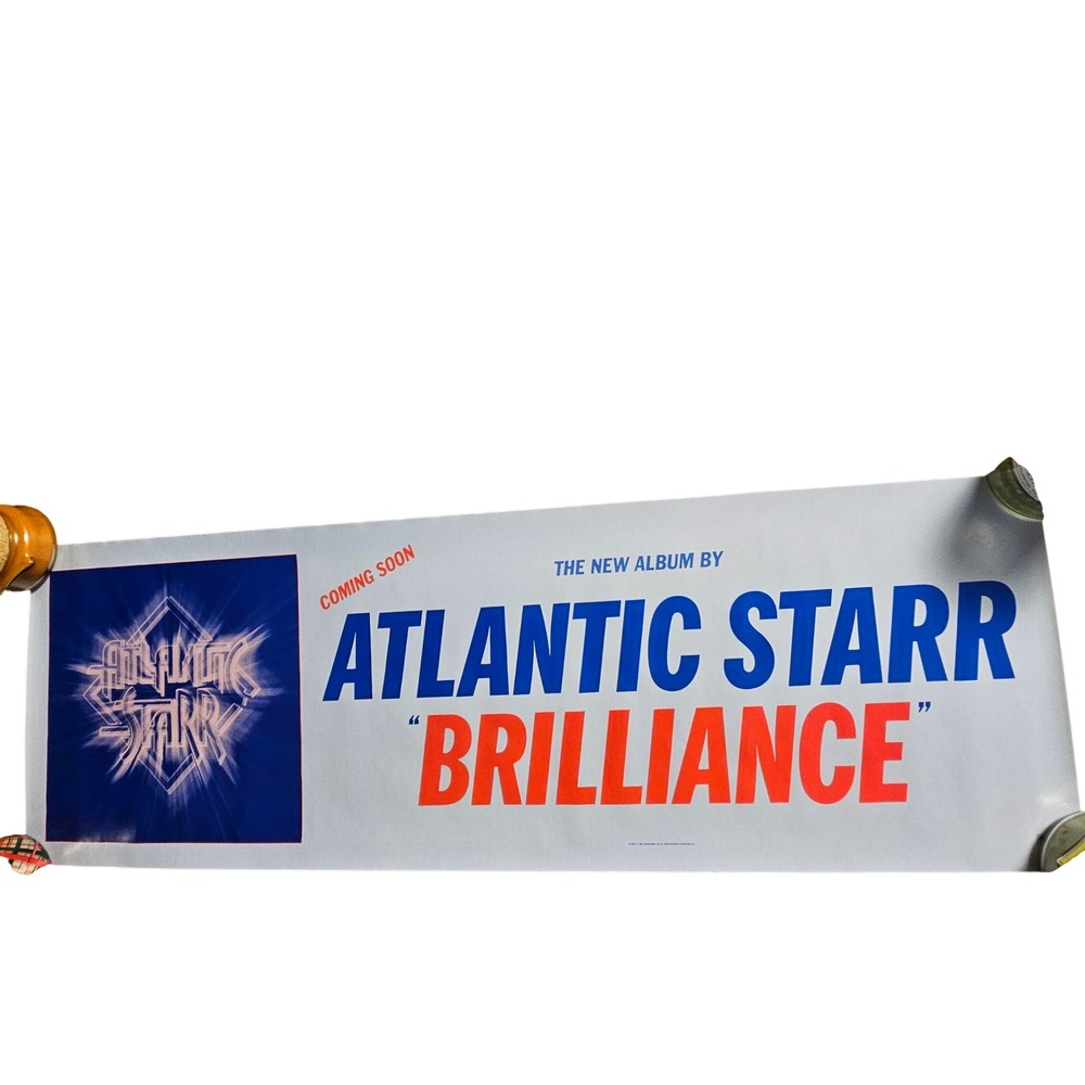 Atlantic Starr‎ Brilliance Vintage 1982 Album Promo Banner Poster 14x42 A&M Funk